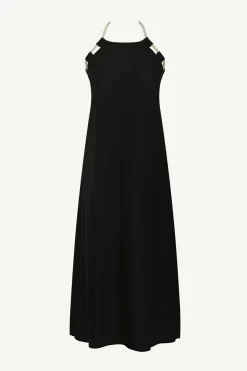 Avery Halter Dress - Black EcoLinen