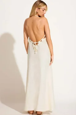 Avery Halter Dress - Oatmeal EcoLinen