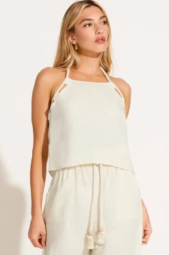 Avery Halter Top - Oatmeal EcoLinen