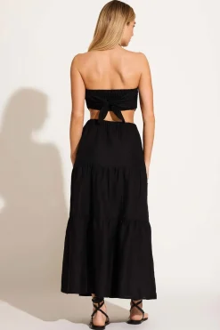 Canyon Skirt - Black EcoLinen