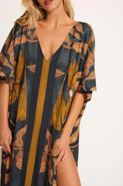 Cerise Caftan - Kelp Flower Cotton Cupro