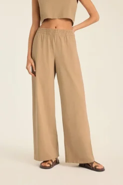 Coast Pant - Latte Cotton Jersey