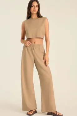 Coast Pant - Latte Cotton Jersey