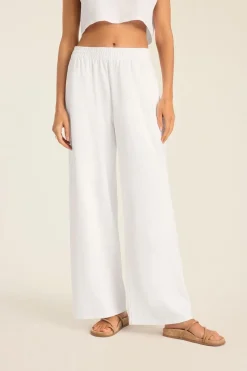 Coast Pant - White Cotton Jersey