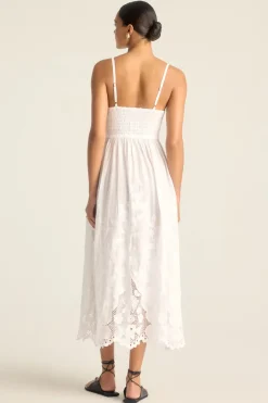 Flora Dress - White Beachside Broderie