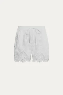 Flora Short - White Beachside Broderie