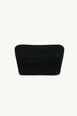 Harper Bandeau Top - Black Calico Crochet