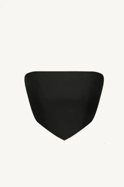 Joni Scarf Top - Black EcoLinen