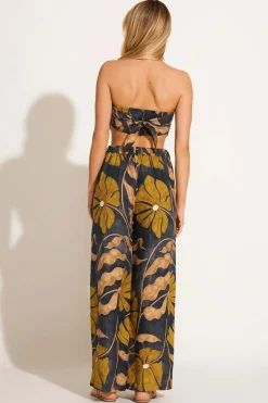 Joni Scarf Top - Kelp Flower EcoLinen