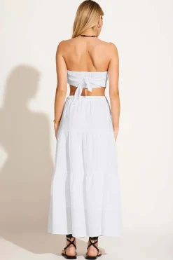 Joni Scarf Top - White EcoLinen