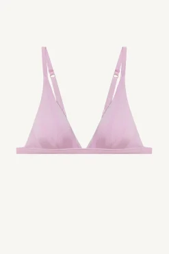 Moss Bralette Top - Orchid Shiny Stripe