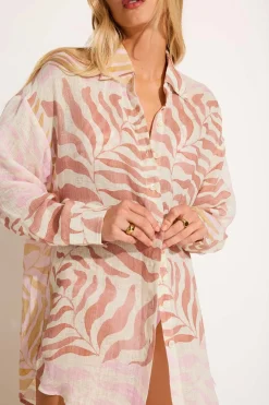 Playa Linen Boyfriend Shirt - Gold Coast EcoLinen