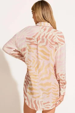 Playa Linen Boyfriend Shirt - Gold Coast EcoLinen