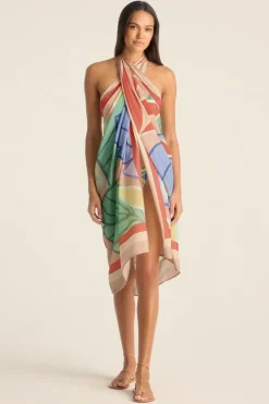 Samara Sarong - Retro Jungle Cotton Cupro