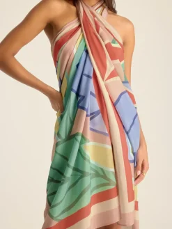 Samara Sarong - Retro Jungle Cotton Cupro