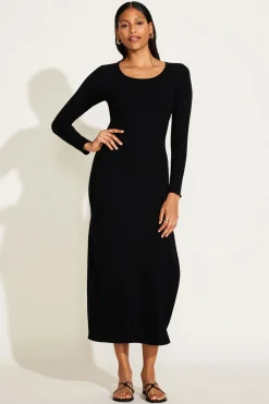 The Date Night Dress - Black Organic Rib