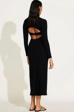 The Date Night Dress - Black Organic Rib