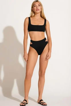 Vitamin A Amara High Waist Bottom Black EcoLux