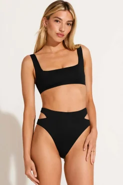 Vitamin A Amara High Waist Bottom Black EcoLux