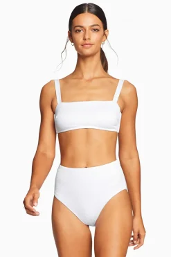 Vitamin A Barcelona High Waist Full Cut Bottom White EcoTex