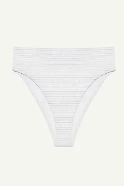 Vitamin A Barcelona High Waist Bottom White Seersucker Stripe