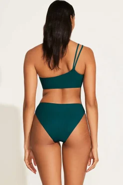 Vitamin A Cali High Leg Classic Coverage Bottom Emerald EcoRib