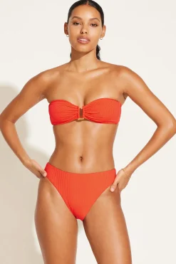 Vitamin A Cali High Leg Classic Coverage Bottom Hibiscus EcoRib