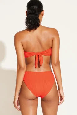 Vitamin A Cali High Leg Classic Coverage Bottom Hibiscus EcoRib
