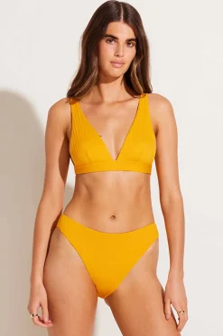 Vitamin A Cali High Leg Full Bottom Sunflower Pucker Rib