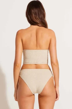 Vitamin A Cali High Leg Full Bottom Natural Calico Crochet