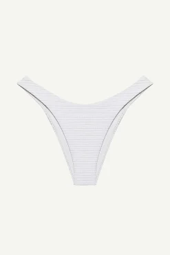 Vitamin A California High Leg Bottom White Seersucker Stripe