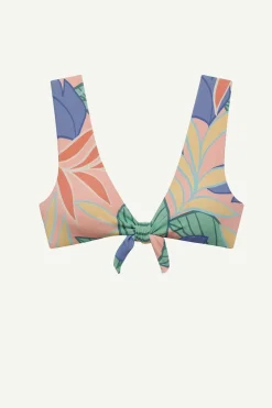 Vitamin A Cassia Crop Top Retro Jungle Crepe Texture
