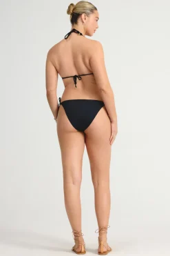 Vitamin A Elle Adjustable Tie Side Bottom Black EcoLux