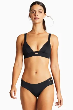 Vitamin A Emelia Triple Strap Bottom Black EcoLux