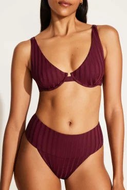 Vitamin A Emmi High Waist Bottom Sangria SuperRib