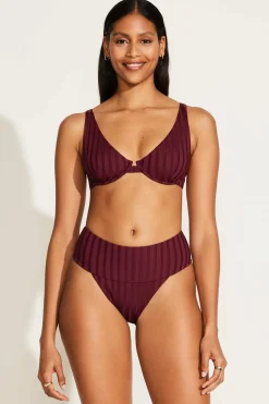 Vitamin A Emmi High Waist Bottom Sangria SuperRib