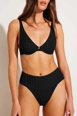 Vitamin A Emmi High Waist Bottom Black SuperRib