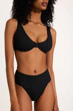 Vitamin A Emmi High Waist Bottom Black SuperRib