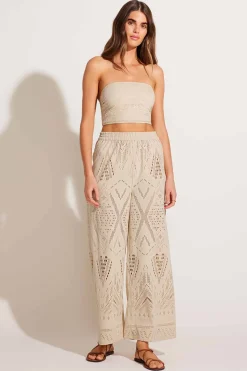 Vitamin A Farrah Pant Natural Calico Crochet