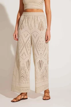 Vitamin A Farrah Pant Natural Calico Crochet
