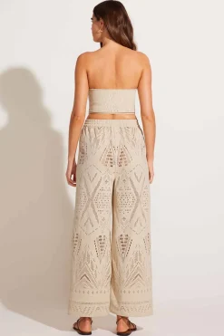 Vitamin A Farrah Pant Natural Calico Crochet