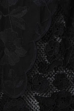 Vitamin A Flora Dress Black Beachside Broderie