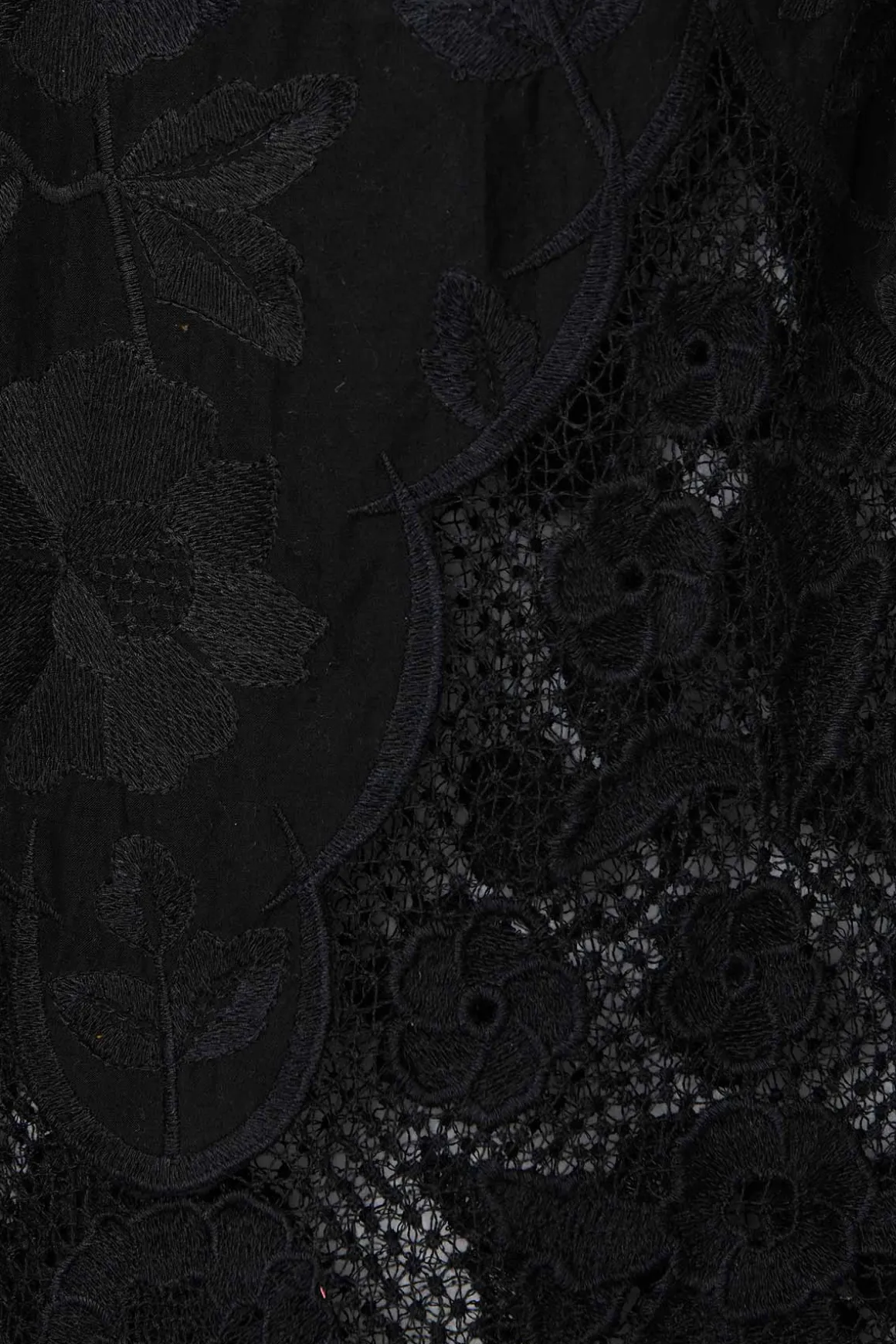 Vitamin A Flora Pant Black Beachside Broderie