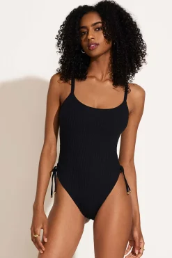 Vitamin A Gemma One Piece Black EcoRib