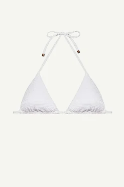 Vitamin A Gia Triangle Top White Seersucker Stripe