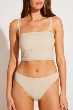 Vitamin A Harper Bandeau Natural Calico Crochet