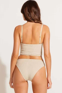 Vitamin A Harper Bandeau Natural Calico Crochet