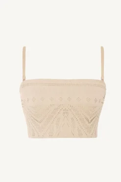 Vitamin A Harper Bandeau Natural Calico Crochet