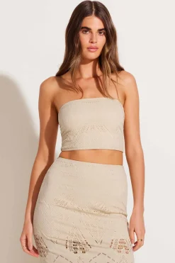 Vitamin A Harper Skirt Natural Calico Crochet