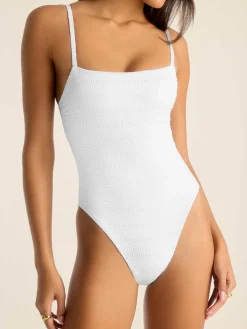 Vitamin A Jenna One Piece White Seersucker Stripe